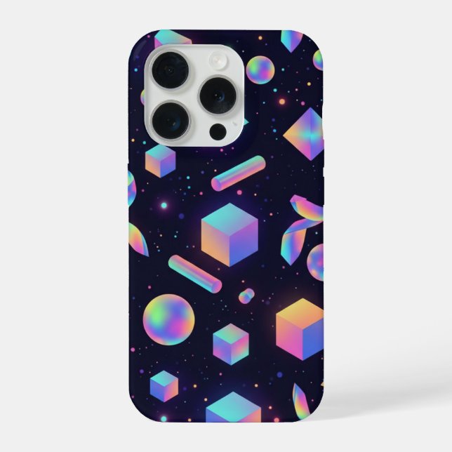 Capa de telefone geométrica holográfica 3D futuris (Verso)
