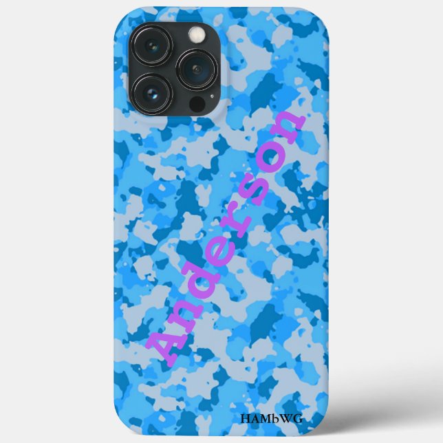 Capa de telefone HAMbyWG Xtreme - Camuflagem Azul (Verso)