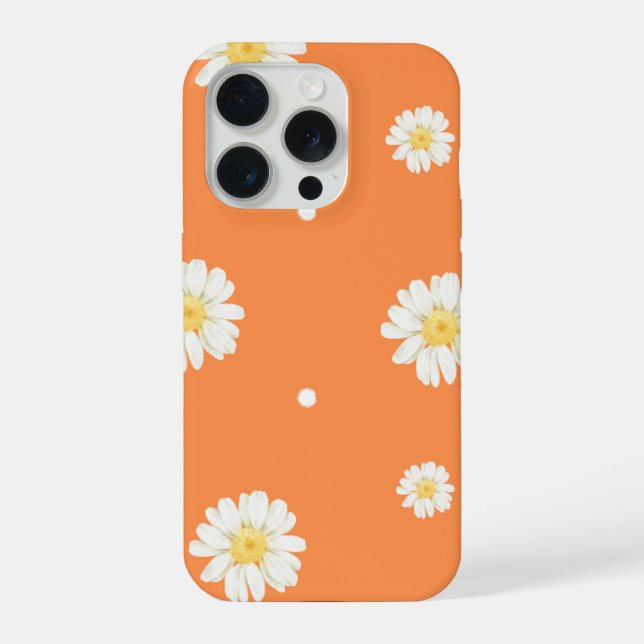 Capa de telefone Iphone 15 Pro cor laranja Design  (Verso)