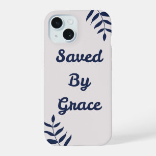 capa de telefone IPhone 15 "Salvo pela graça"