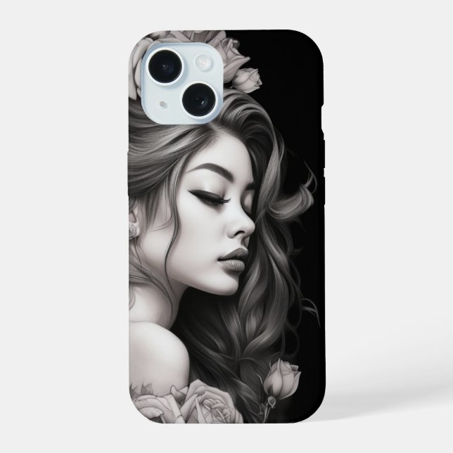 Capa de telefone Juliet com Rosas (Verso)