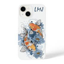 Capa de telefone Koi Fish & Lotus - Personalizável