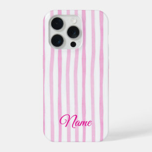 Capa de Telefone Listrada Rosa Personalizada – Nom