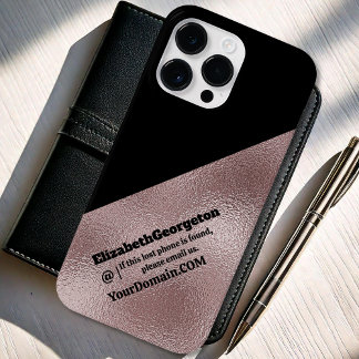 Capa de telefone - metálico cor-de-rosa falso