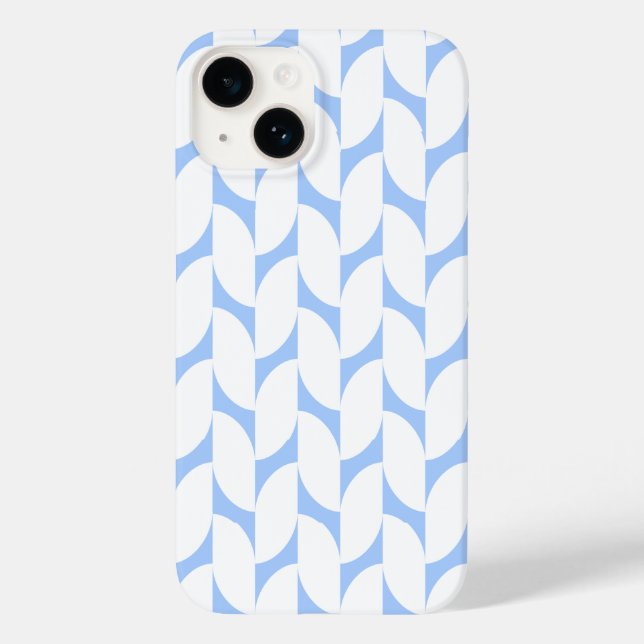 Capa de telefone mínima de padrão geométrico azul (Verso)