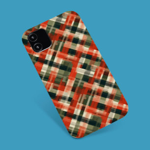 Capa de telefone na moda Cream Xadrez Vermelha Ver