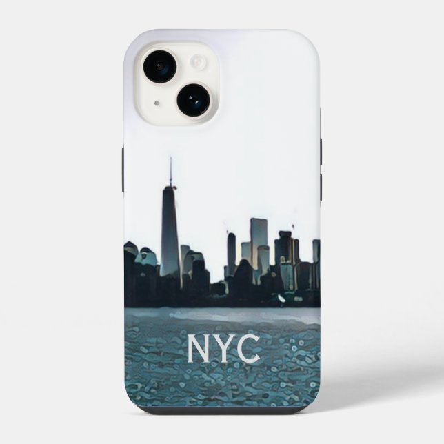 Capa de telefone NYC preto e branco (Verso)