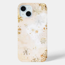 Capa de telefone ouro Snowflake Bliss