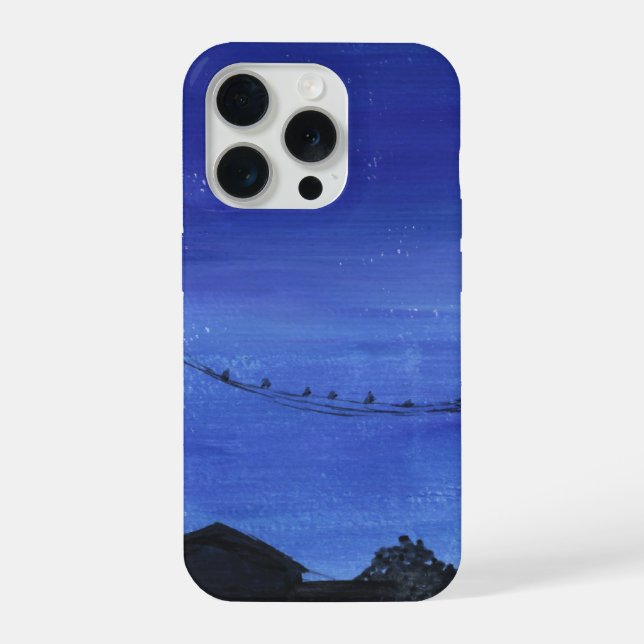 Capa de Telefone Paisagem Urbana Azul (Verso)