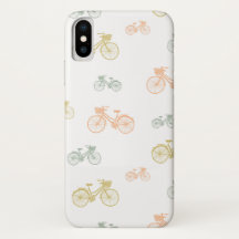Capa de telefone Pastel do doodle das bicicletas