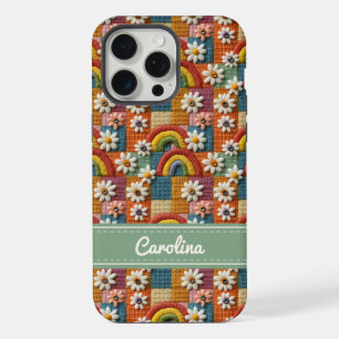 Capa de telefone personalizada com bordado de arco