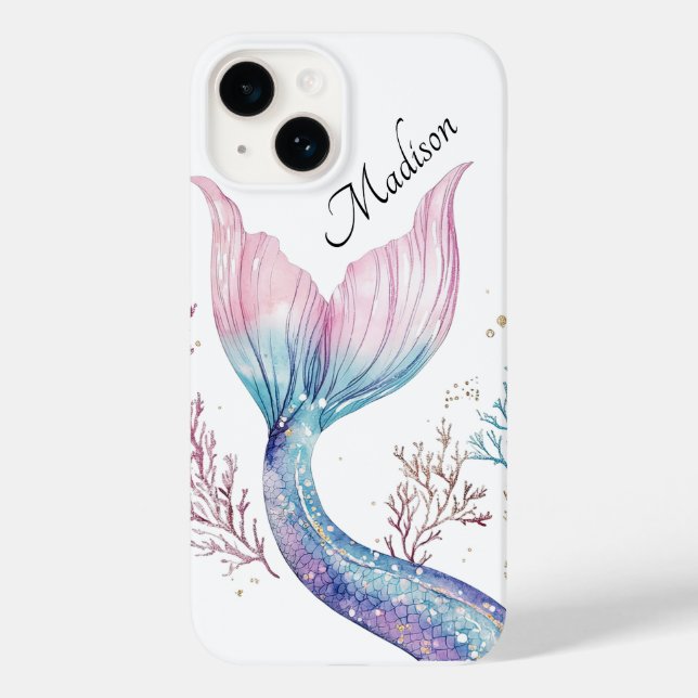 Capa de Telefone Personalizada com Cauda de Sereia (Verso)