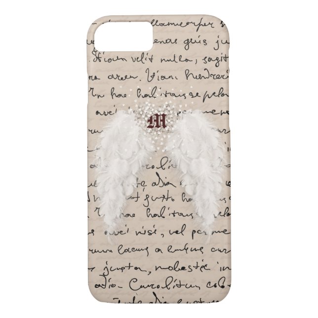 Capa de telefone personalizada da asa do anjo (Verso)