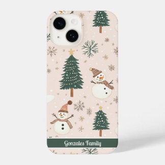 Capa de telefone personalizada de boneco de neve d