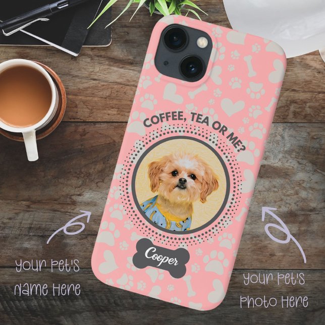 Capa de telefone Personalizada de Foto e Nome de P (Perfect gift to pet lovers, you can customize your pet's photo and name easily with one click.)