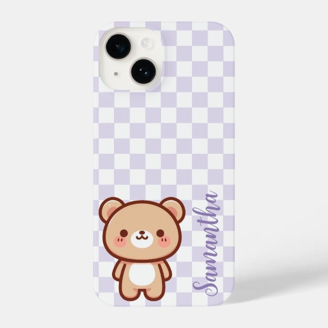 Capa de telefone personalizada de ursos kawaii, Ro (Verso)