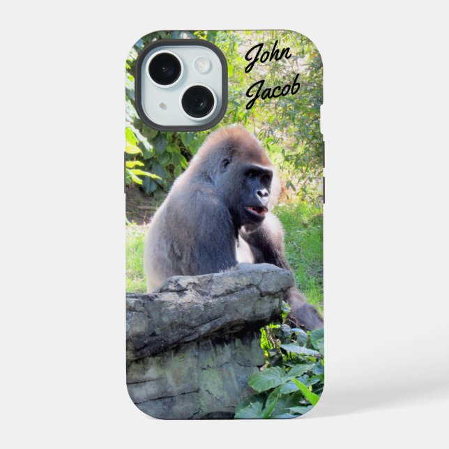 Capa de telefone personalizada do Silverback Goril (Verso)