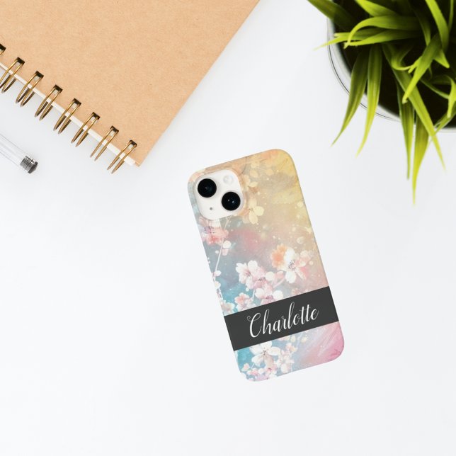 Capa de telefone Personalizada Gritty Bloom Grunge (Gritty Bloom Grunge Custom Phone Case)