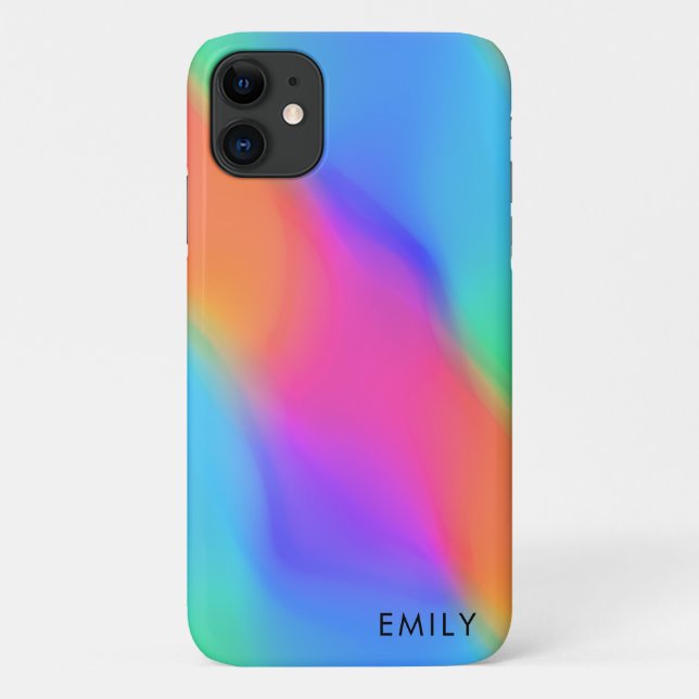 Capa de telefone Personalizada Holográfica Vivid (Verso)