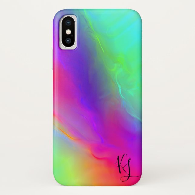 Capa de telefone Personalizada Neon Flow (Verso)