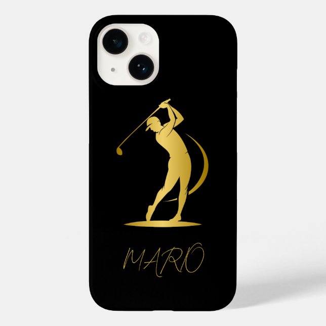 capa de telefone personalizada para golfistas (Verso)
