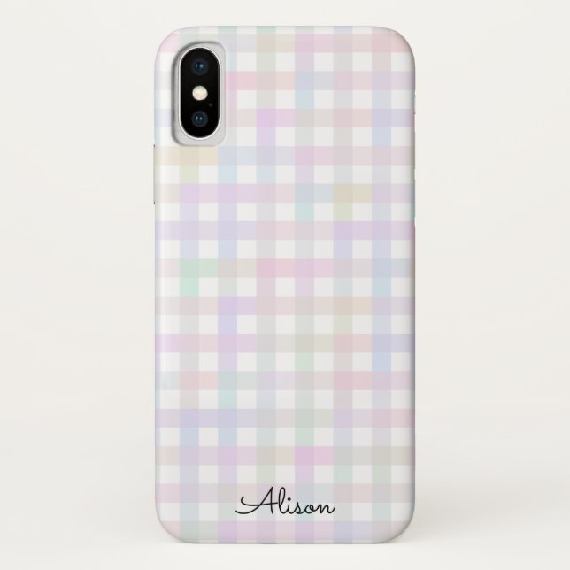Capa de telefone Personalizada Pastel Rainbow Ging (Verso)