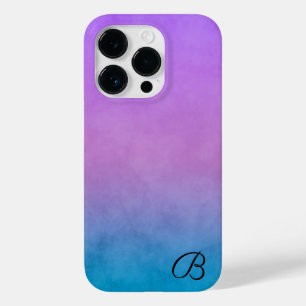 Capa de telefone personalizada roxa e turquesa