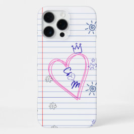 Capa de telefone personalizável com rabiscos de bl