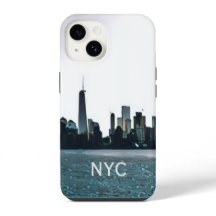 Capa de telefone preta e branca de NYC