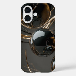 Capa de telefone preto e Dourado brilhante