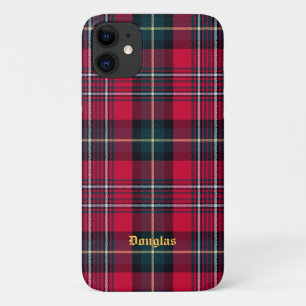 Capa de telefone Red Tartan com Nome ou Iniciais