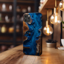 Capa de telefone, Resina Azul Real, Design de Made