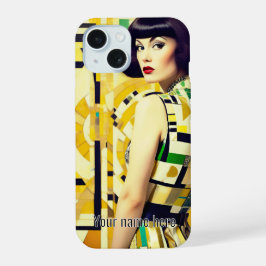 Capa de telefone RETRO BELEZA GEOMÉTRICA AMARELO V