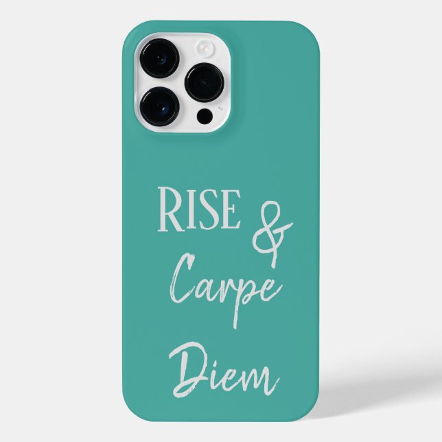 Capa de telefone Rise e Carpe Diem (Verso)