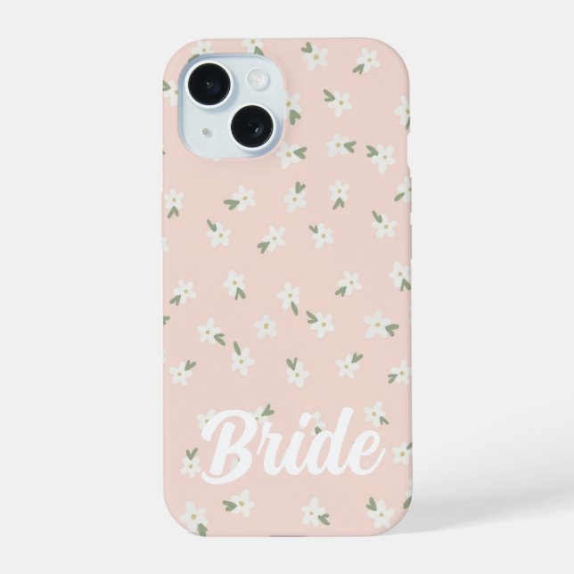 Capa de telefone rosa floral personalizada para no (Verso)