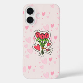 CAPA DE TELEFONE - ROSAS COM PADRÃO DE AMOR