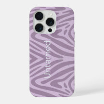 Capa de telefone roxa com estampa de zebra