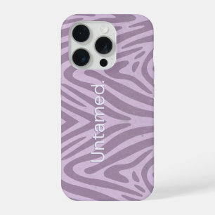 Capa de telefone roxa com estampa de zebra