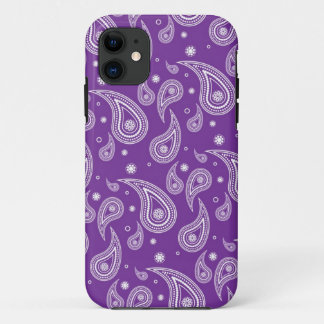 Capa de telefone roxa do iPhone 5 de Paisley