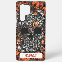 Capa de telefone Skull & Pumpkin S22