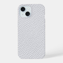 Capa de telefone texturizada de couro branco cláss