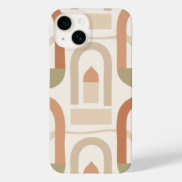 Capa de telefone tons terrosos arcos mínimos