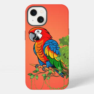 Capa de telefone tropical de papagaio
