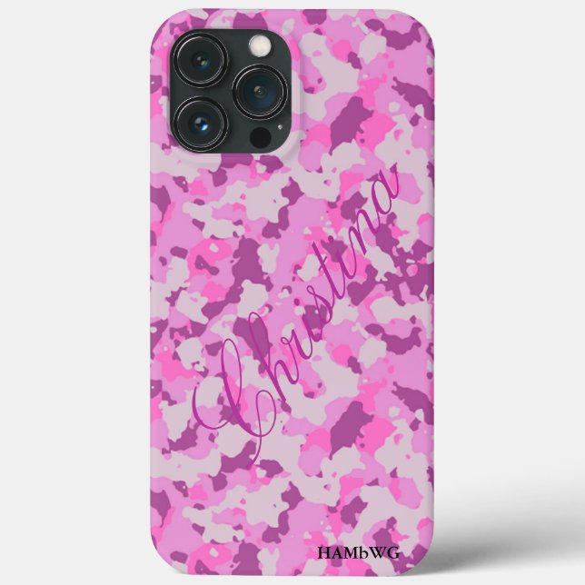 Capa de telefone Xtreme HAMbWG - Camuflagem rosa r (Verso)