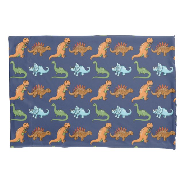 Capa de Travesseiro de Dinossauro Fofa - Combina c (Frente)