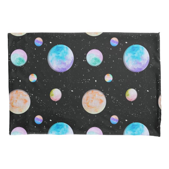 Capa de Travesseiro Linha Galáxia de Tinta (Frente)