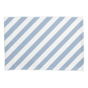 Capa de Travesseiro Listra Azul e Branco