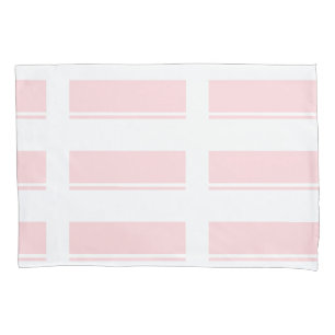 Capa de Travesseiro Listra Branca e Listra Rosa