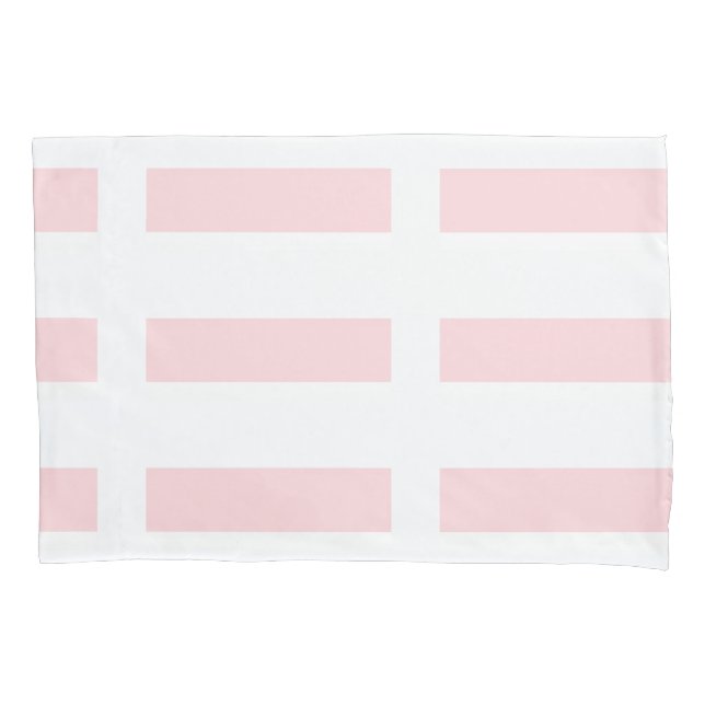 Capa de Travesseiro Listra Branca e Listra Rosa (Frente)
