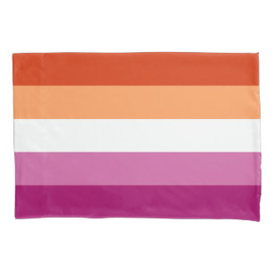 Capa de Travesseiro Padrão Bandeira Lésbica